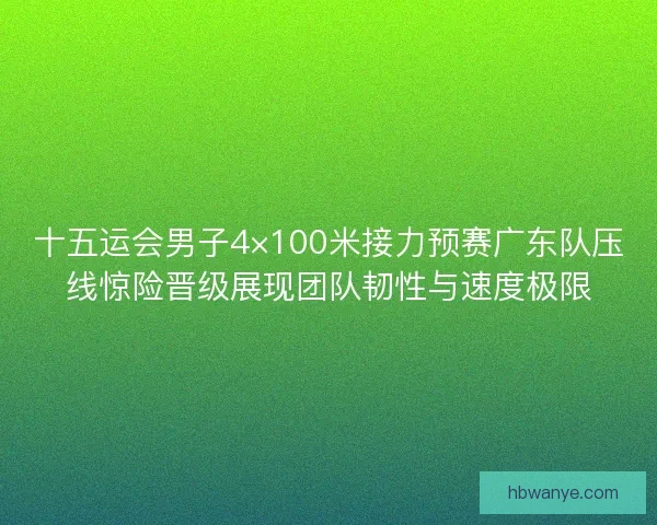 十五运会男子4×100米接力预赛广东队压线惊险晋级展现团队韧性与速度极限 十五运会男子4×100米接力预赛广东队压线惊险晋级展现团队韧性与速度极限